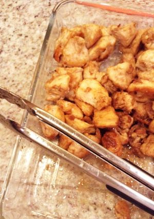 A picture of Teriyaki chicken.
