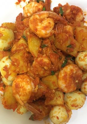 Foto resep Sambal udang kentang telur puyuh
