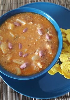 A picture of Farali Aaloo Peanut Curry 😋.