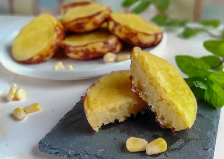 Olahan 9.3~ Kue Lumpur Jagung *gluten-free &amp; eggless | Langkah Membuat 9.3~ Kue Lumpur Jagung *gluten-free &amp; eggless Yang Lezat Sekali