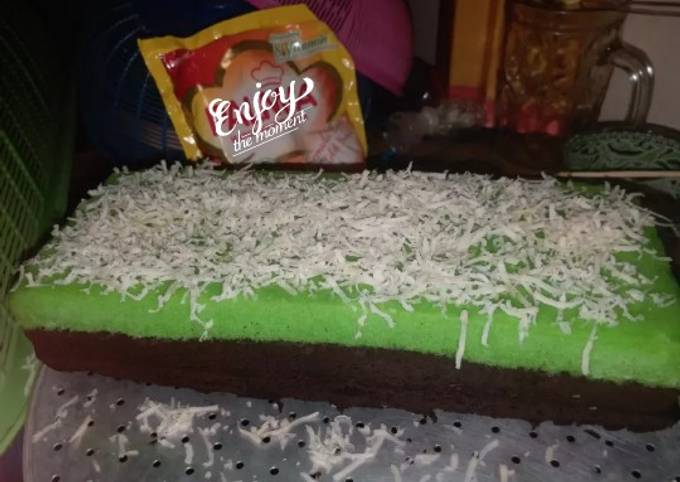 Bolu kukus pandan coklat keju