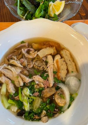 A picture of Chicken Glass Noodle Soup.