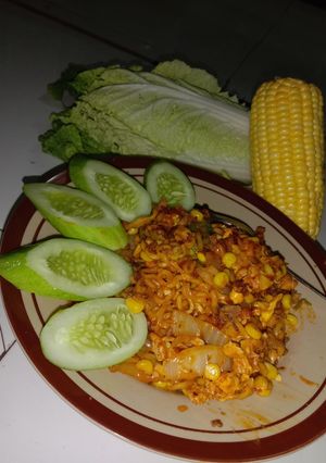 Foto resep Mie goreng pedas simple dan cepat