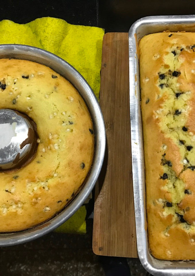 Una foto de Budín vainilla con chips de chocolate
