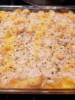 A picture of Cauliflower Mac and Cheese.
