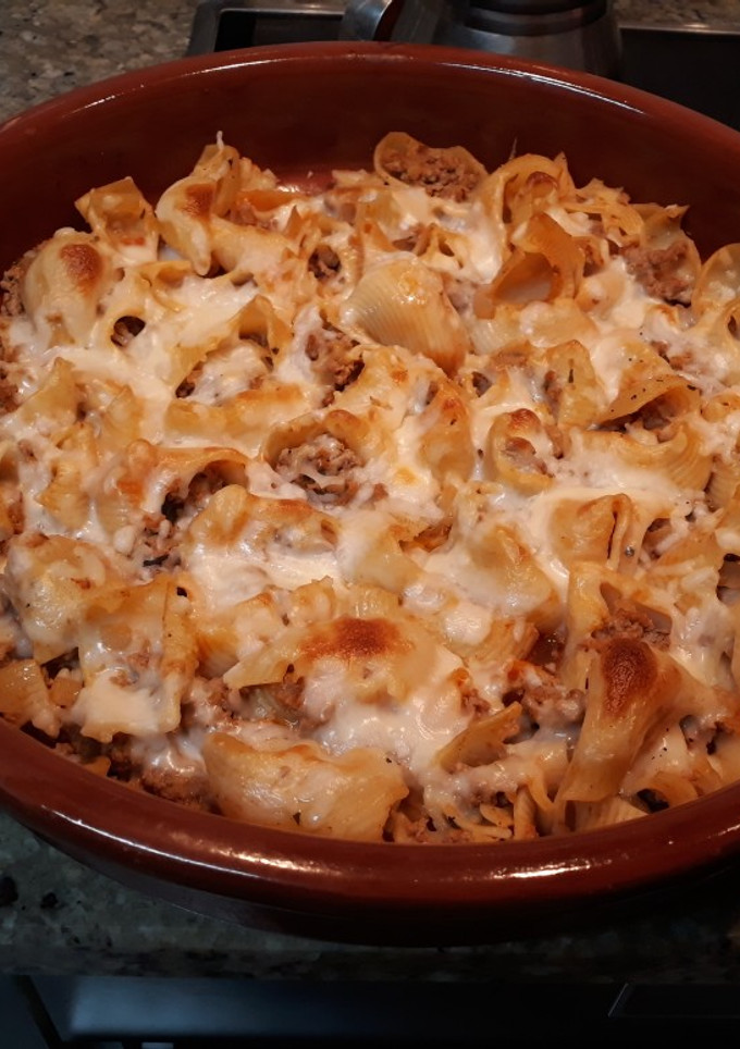 Una foto de Caracoles de pasta rellenos