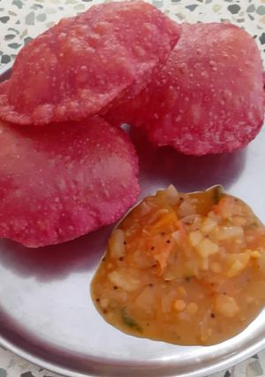 பிங்க் பூரி(Pink puri) செய்முறை முக்கிய புகைப்படம்
