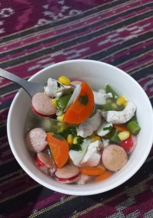 Foto resep Sup Ayam Warna Warni
