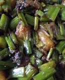 Spring onion mix veg stir fry