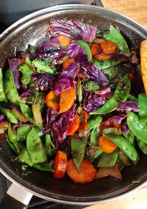Una foto de Verduras teriyaki