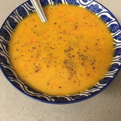 A picture of Moroccan Sweet Potato and Chick Pea Soup.