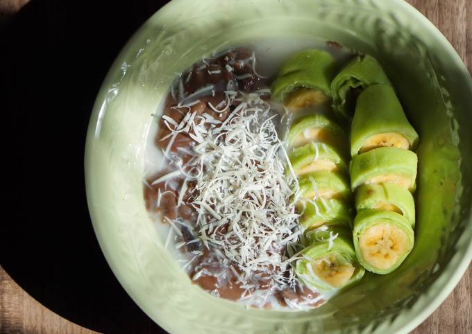 Resep Es Pisang Ijo Vla Cokelat Kekinian Tanpa Dikukus Pakai Pisang