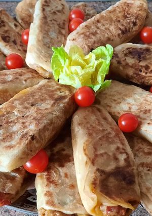 Una foto de Si tienes harina, agua y verduras prepara estos FATAER esponjos