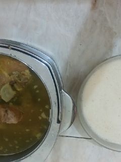 صورة لوصفة المرق الدبعى مع الحلبه
