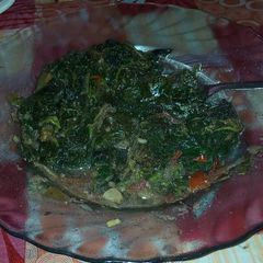 A picture of Fried terere.