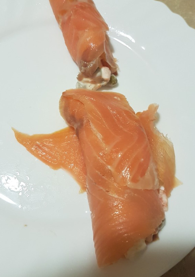 Una foto de Rollo de salmón ahumado