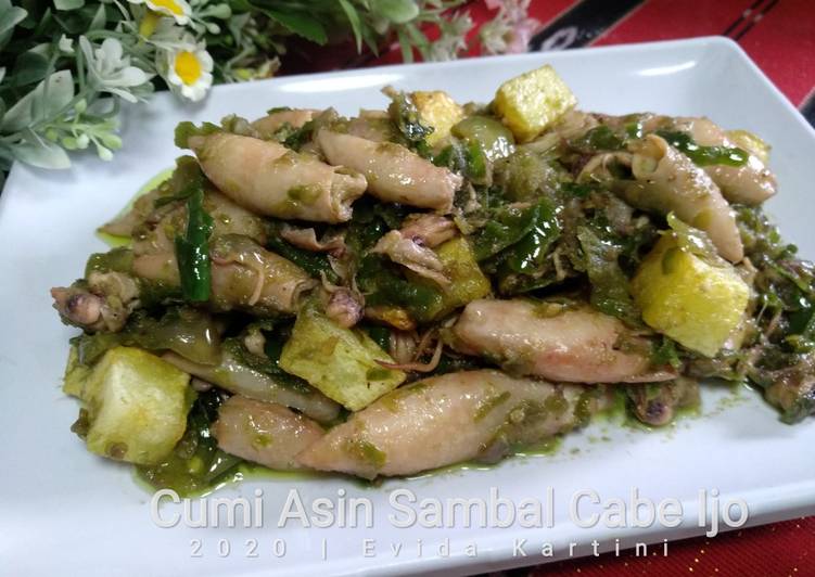 Cumi Asin Sambal Cabe Ijo