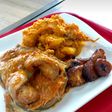 Yam porriage,soft dodo and catfish