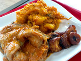Yam porriage,soft dodo and catfish