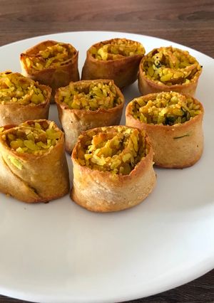 A picture of Healthy Leftover Poha Roll.