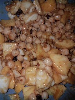 Una foto de Ensalada con vinagreta de crema de cacahuete