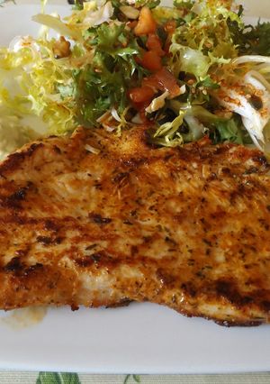 Una foto de Filetes de pavo de dieta a la plancha