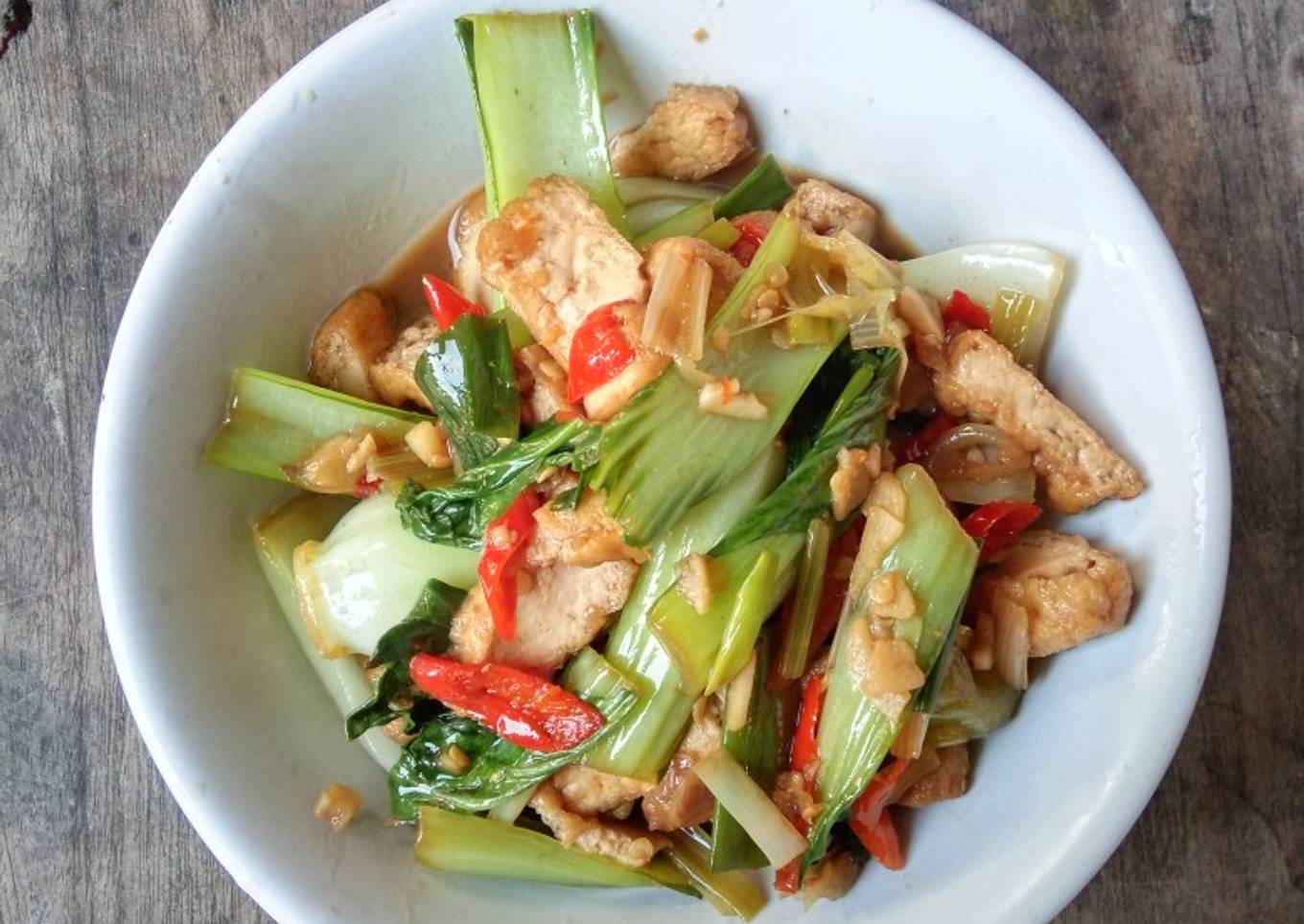 Tumis tahu pakcoy