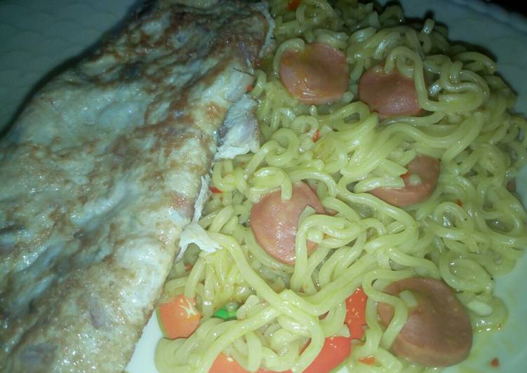 Recipe of Quick Indomie with sausage | This is Recipe So Trending You Must Undertake Now !!