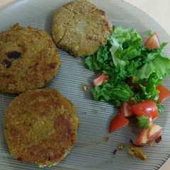 Una foto de Hamburguesas de soja y verduras