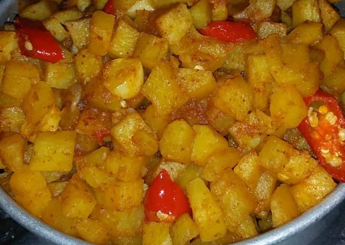 Ternyata begini loh! Resep praktis memasak Sambal Goreng Ketela (telo)  sempurna