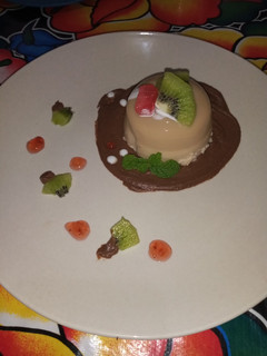 Una foto de Panna cotta de licor de café