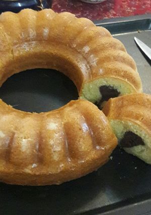 عکسی از دستور کیک دورنگ