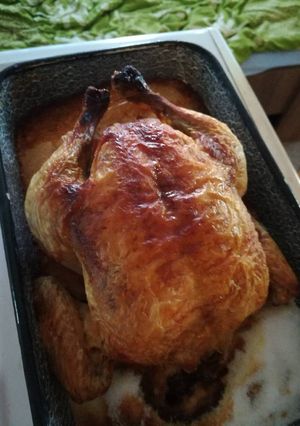 Sóágyon sült csirke recept fotója