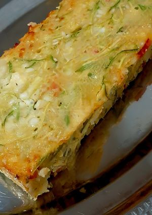 Foto principal de Pierog de calabacín, arroz y queso al horno - Пирог из кабачков в духовке