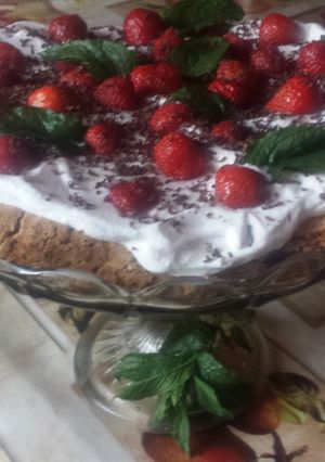 O poză a rețetei Pavlova.