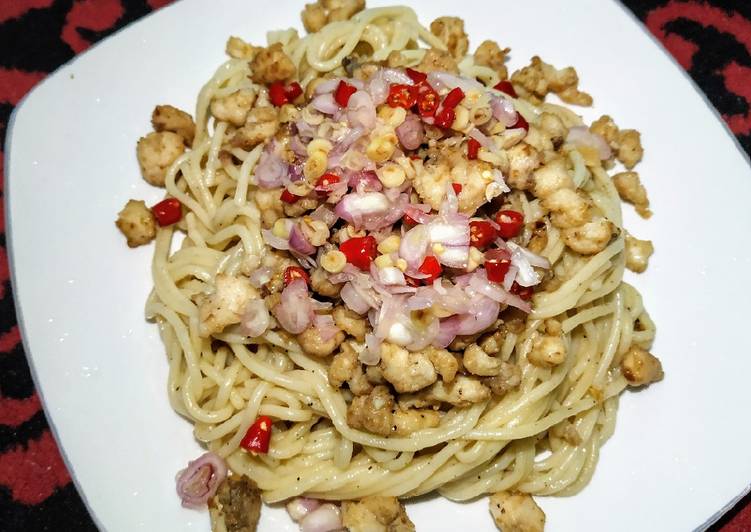 Langkah mengolah Spaghetti dengan Ikan Sambal Matah Lezat