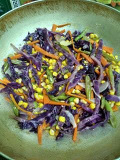Foto resep Tumis Buncis, Kol Ungu, Jagung, dan Wortel