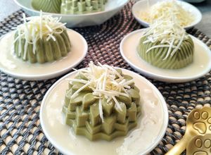 Foto resep Matcha Pudding Vla Keju
