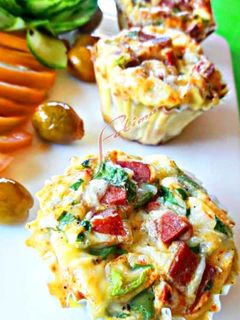 صورة لوصفة كب كيك مالح بالبيض والجبن والخضار