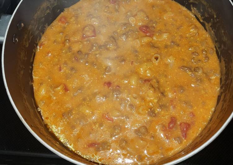 Simple Way to Make Speedy Cheeseburger mac soup