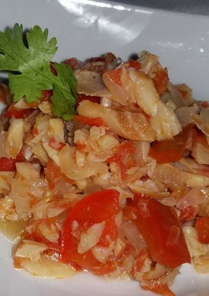 Una foto de Bacalao guisado al estilo Dominicano