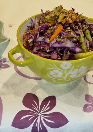 عکسی از دستور سالاد کلم بنفش آسیایی