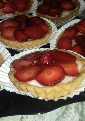صورة لوصفة طورطات بالفراولة من أمي