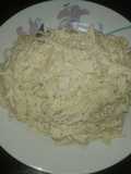 Spaguetti con salsa alfredo