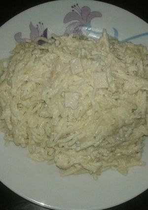 Una foto de Spaguetti con salsa alfredo
