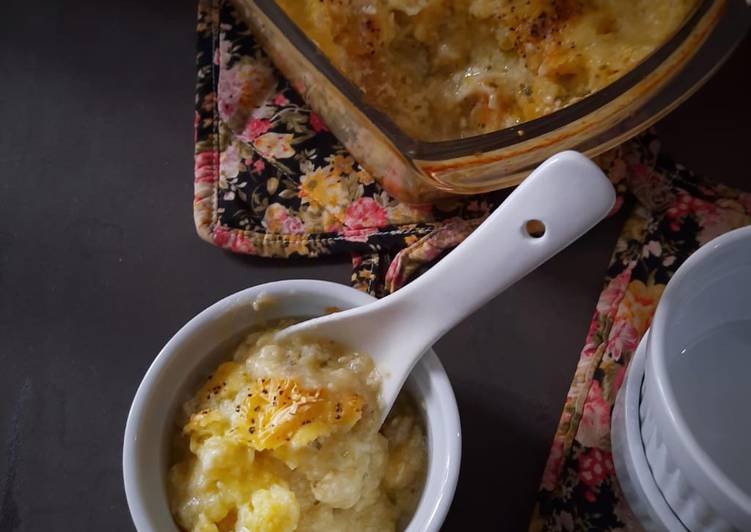 Creamy Cheese Baked Cauliflower Mashed Potato
