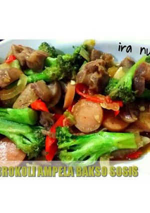Foto resep Cah Brokoli ampela bakso sosis