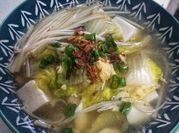 Gambar kubis dan cendawan enoki