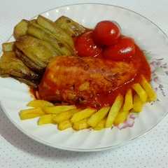 گیزاتما مرغ و بادمجان و گوجه و سیب زمینی-レシピのメイン写真
