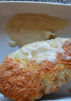 Una foto de Berenjenas rellenas con carne
